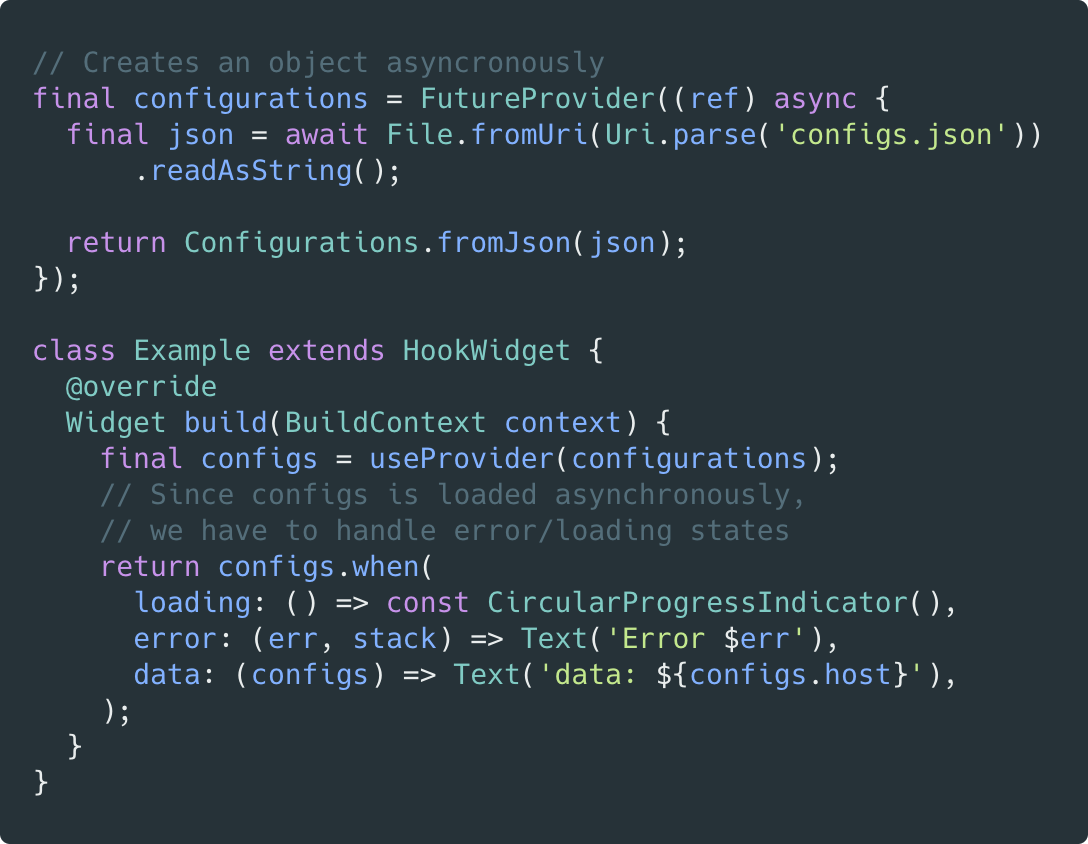 Asynchronously loaded providers